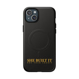 "She Built It – Not Your Credit" - Minimalistische magnetische iPhone-Hülle
