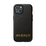 "She Built It – Not Your Credit" - Minimalistische magnetische iPhone-Hülle