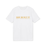 "She Built It – Not Your Credit" – Statement T-Shirt about Recognition & Authorship