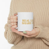 Keramiktasse „REAL LEADERS SHARE CREDIT“ (325 ml)