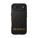 "She Built It – Not Your Credit" - Minimalistische magnetische iPhone-Hülle