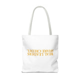 "Real Leaders Share Credit" – Tote Bag über Leadership & Verantwortung