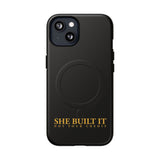 "She Built It – Not Your Credit" - Minimalistische magnetische iPhone-Hülle