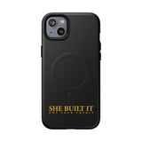 "She Built It – Not Your Credit" - Minimalistische magnetische iPhone-Hülle