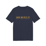 "She Built It – Not Your Credit" – Statement T-Shirt about Recognition & Authorship