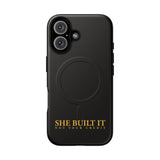 "She Built It – Not Your Credit" - Minimalistische magnetische iPhone-Hülle