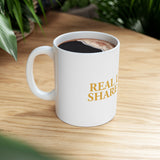 Keramiktasse „REAL LEADERS SHARE CREDIT“ (325 ml)