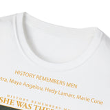 "She Was There Too" – Statement T-Shirt über Erinnerung, Sichtbarkeit & Geschichte