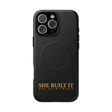 "She Built It – Not Your Credit" - Minimalistische magnetische iPhone-Hülle
