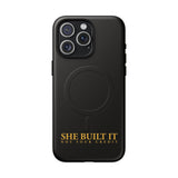 "She Built It – Not Your Credit" - Minimalistische magnetische iPhone-Hülle